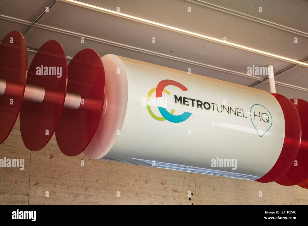 Melbourne, Australia. 2 January 2020. The Metro Tunnel visitor centre