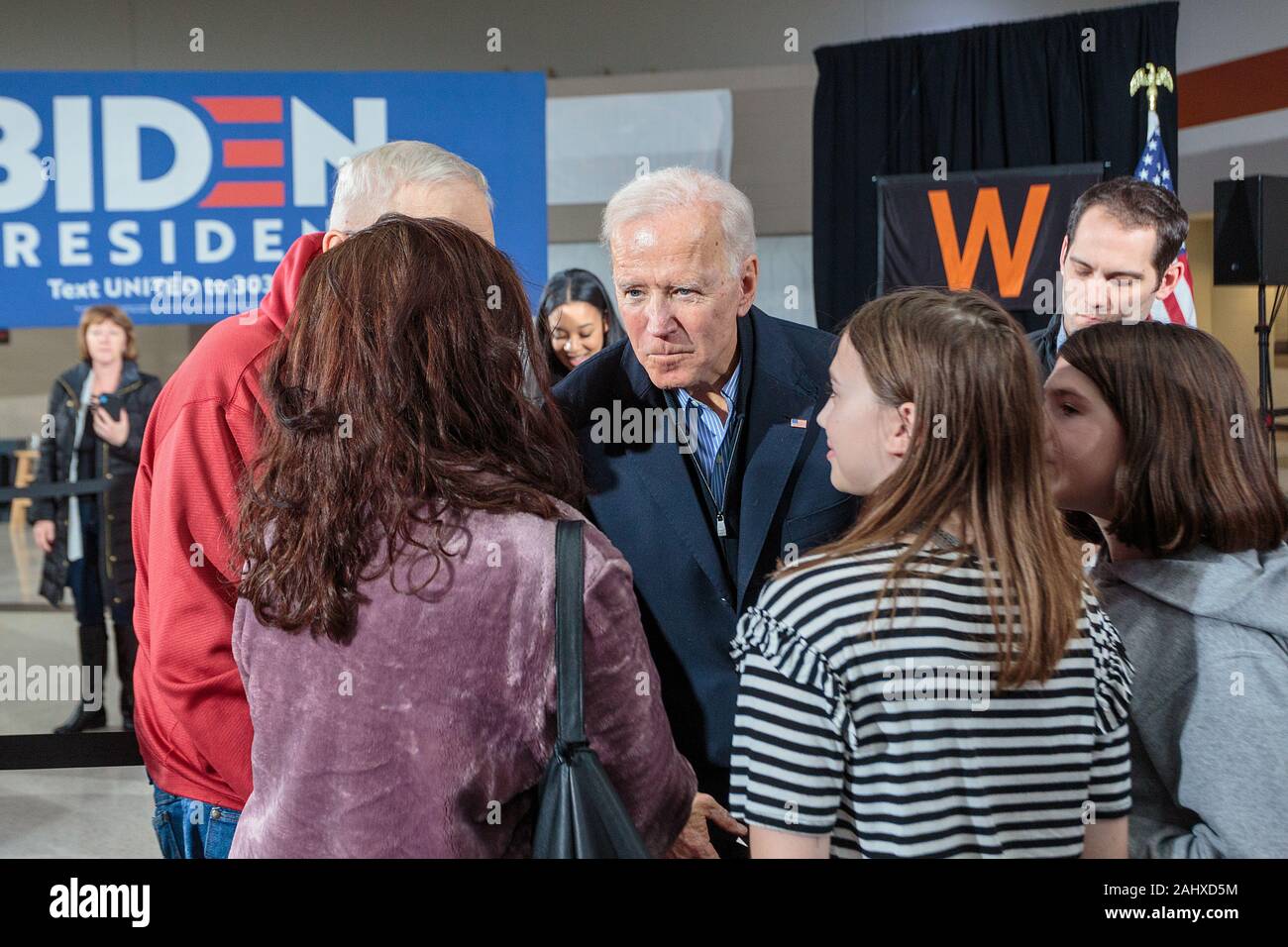 Former Vice President Joe Biden holding a presidential campaign rally ...