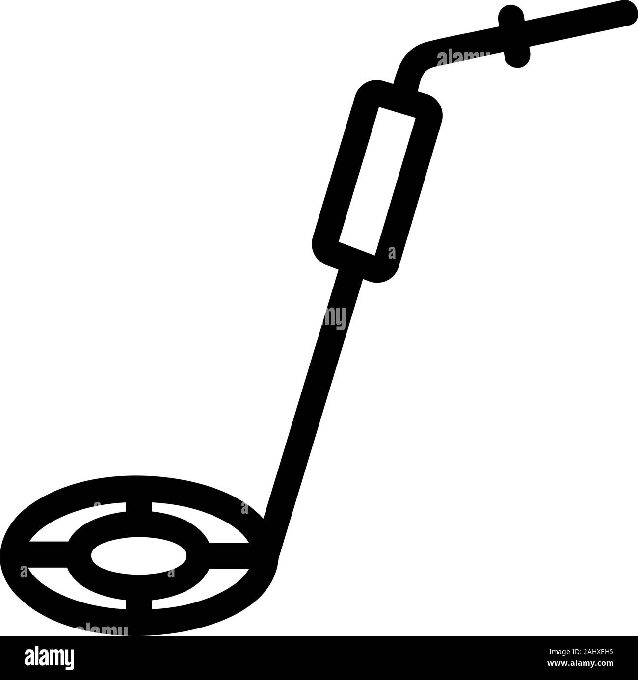 metal detector icon vector. Isolated contour symbol illustration Stock Vector
