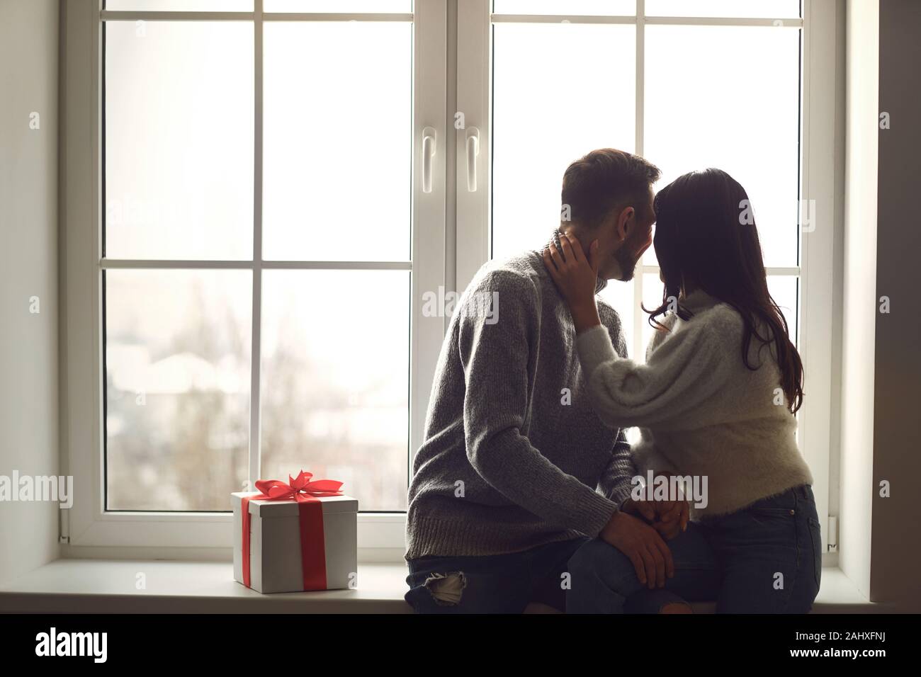 Man looking out of window - Stock Image - F009/8001 - Science