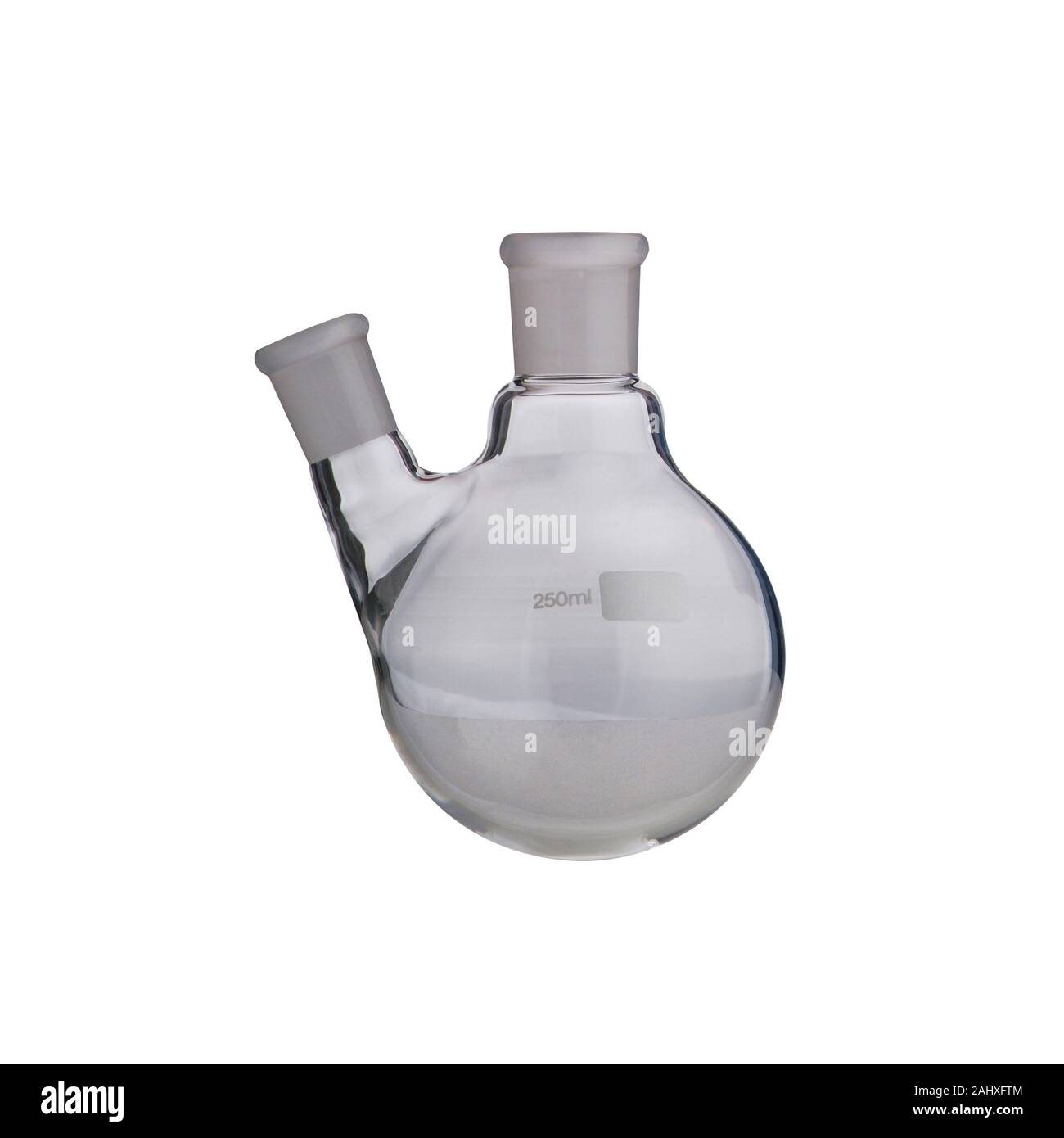lab or Empty Flask isolated on a white background Stock Photo