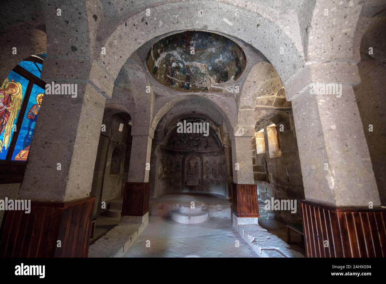 Sivisli Church in Monastery Valley Or Manastir Vadisi, Guzelyurt, Aksaray Province, Cappadocia, Turkey Stock Photo
