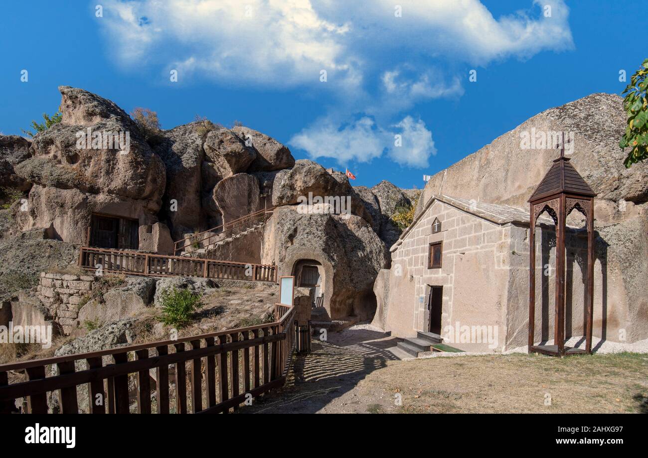 Sivisli Church in Monastery Valley Or Manastir Vadisi, Guzelyurt, Aksaray Province, Cappadocia, Turkey Stock Photo