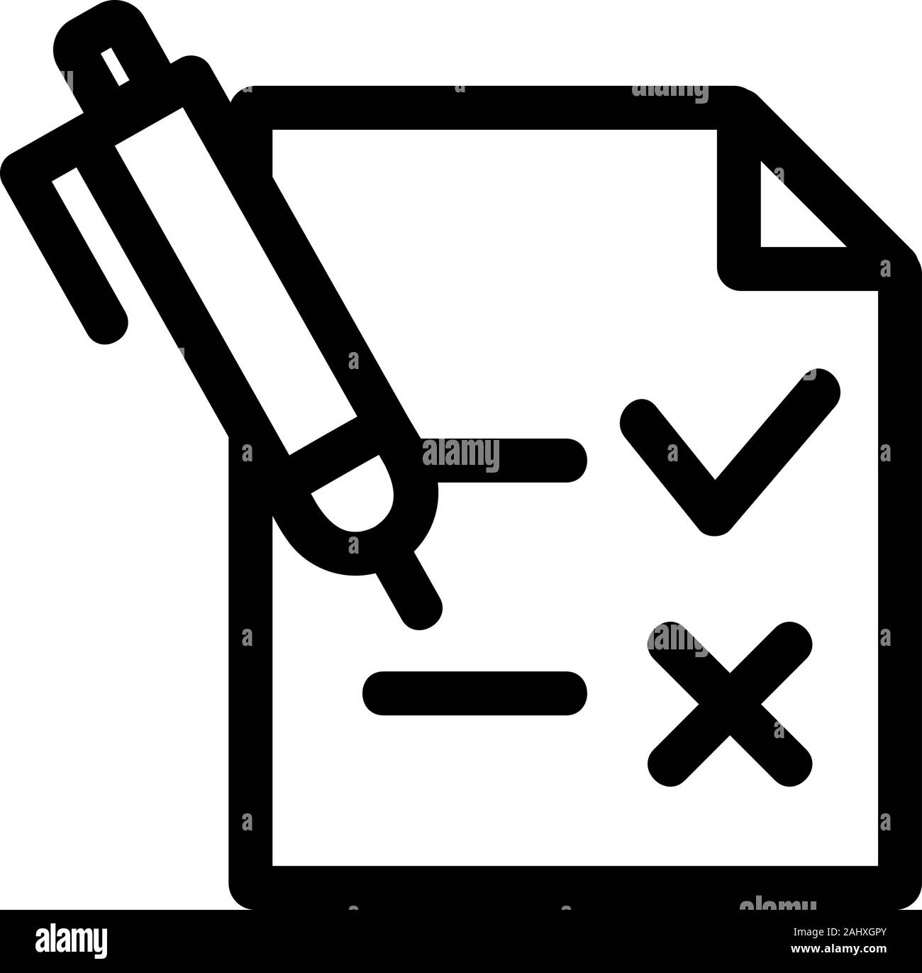 questionnaire icon vector. Isolated contour symbol illustration Stock ...