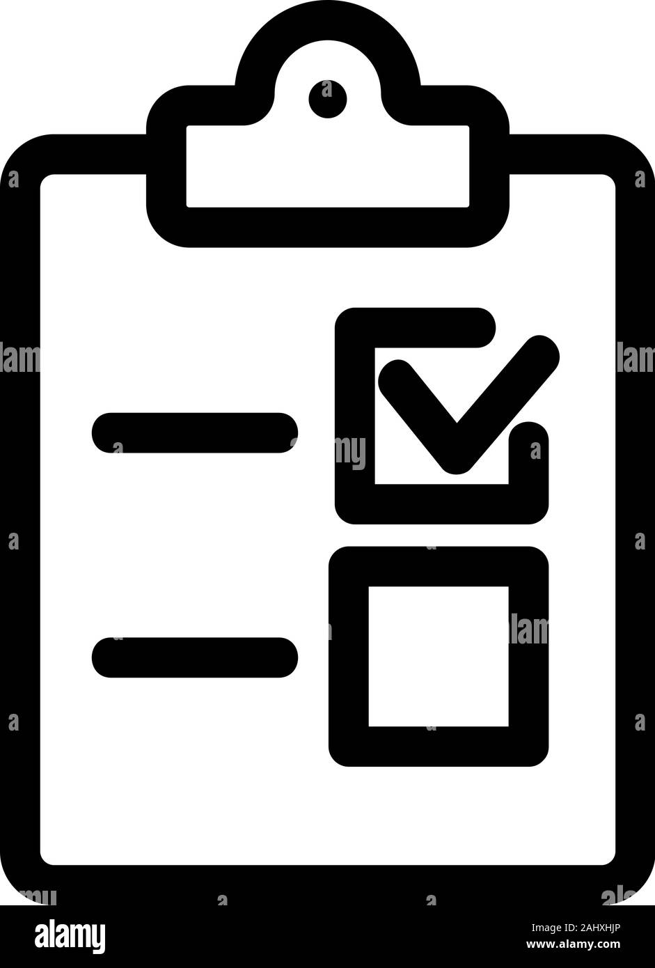 filling out the questionnaire is the vector icon. Isolated contour ...