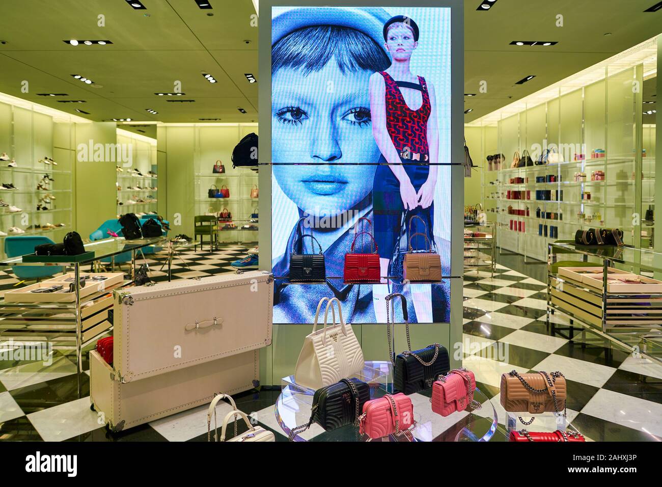 SINGAPORE - CIRCA APRIL, 2019: interior shot of Prada store in The Shoppes  at Marina Bay Sands Stock Photo - Alamy