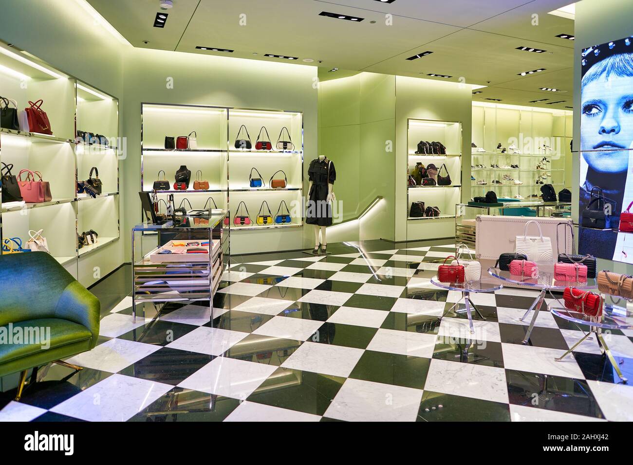 SINGAPORE - CIRCA APRIL, 2019: interior shot of Prada store in The Shoppes  at Marina Bay Sands Stock Photo - Alamy
