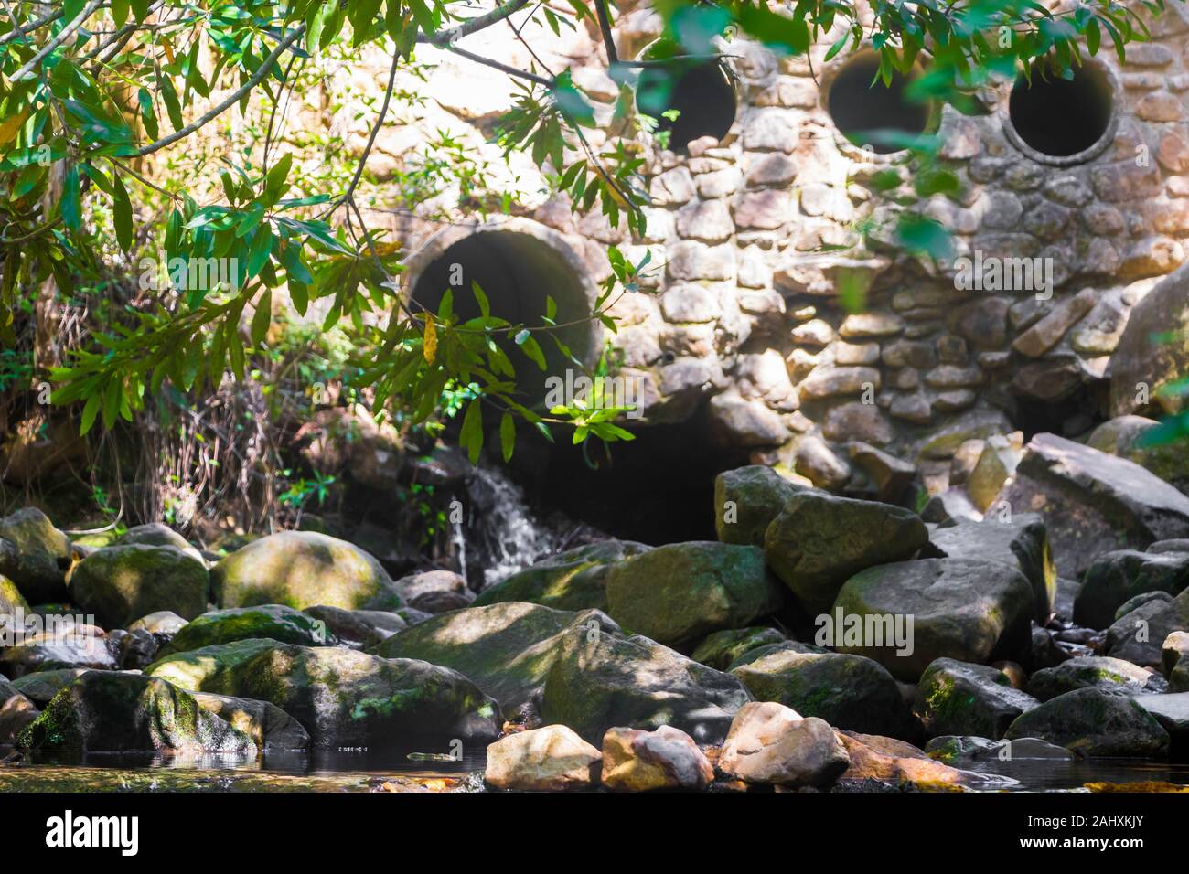 Small zen waterfall in the Table Mountain National Park. Discovered