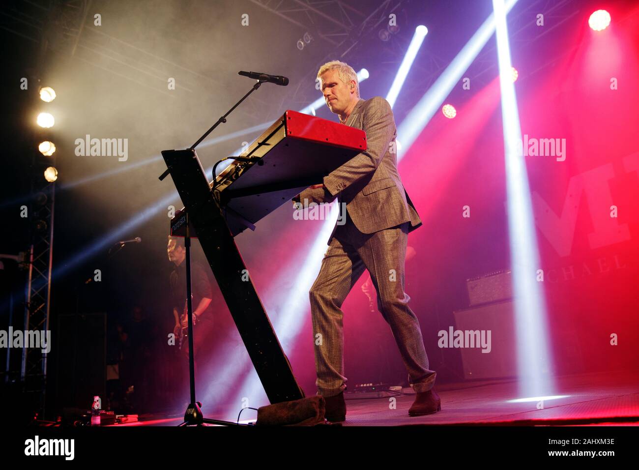 Vig, Denmark. 11th, July 2019. The Danish band Michael Learns to Rock performs a live concert during the Danish music festival Vig Festival 2019. Here singer and musician Jascha Richter is seen live on stage. (Photo credit: Gonzales Photo - Martin Faelt). Stock Photo