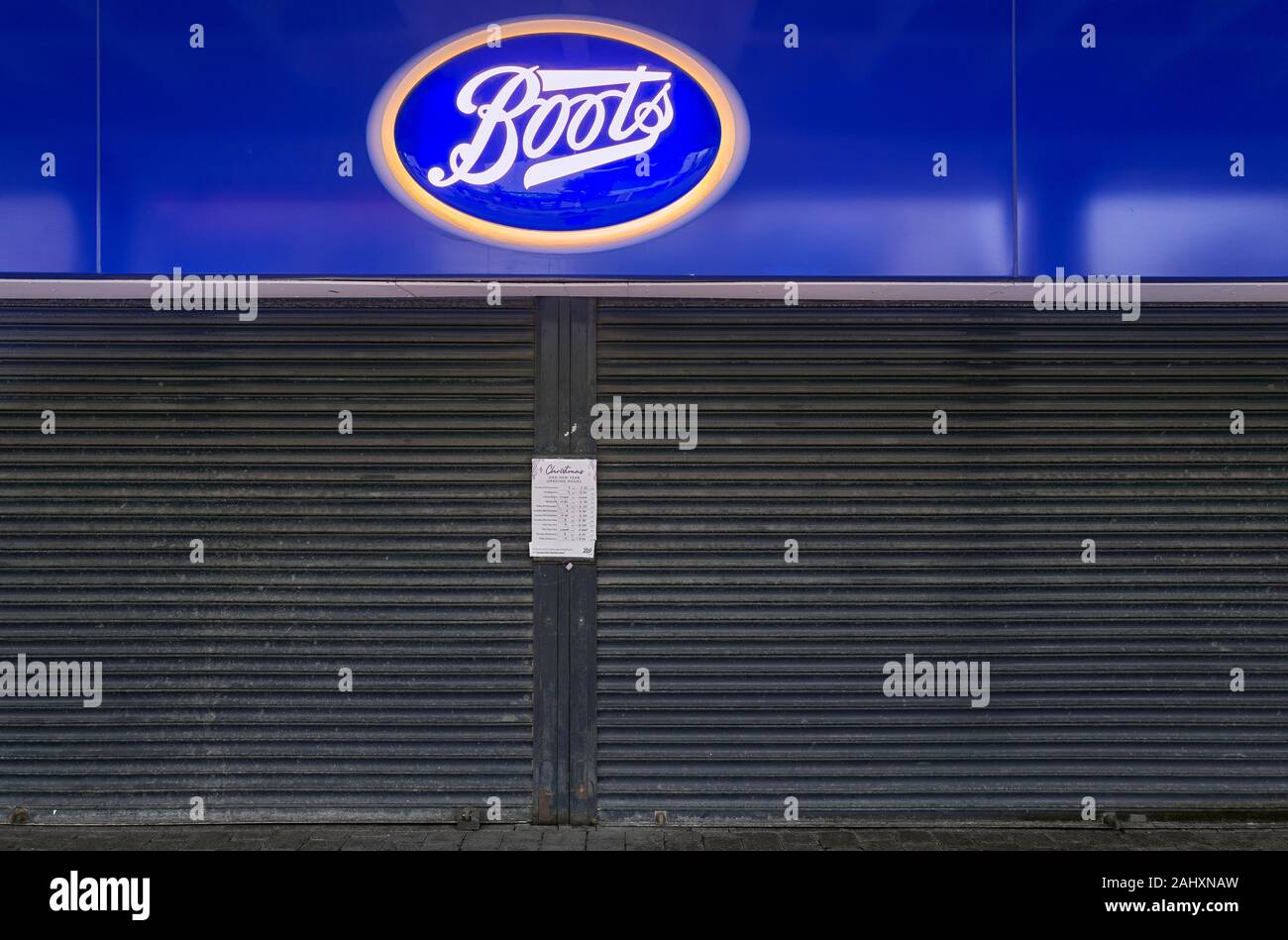 Boots shop in the shopping precinct at Corby town centre