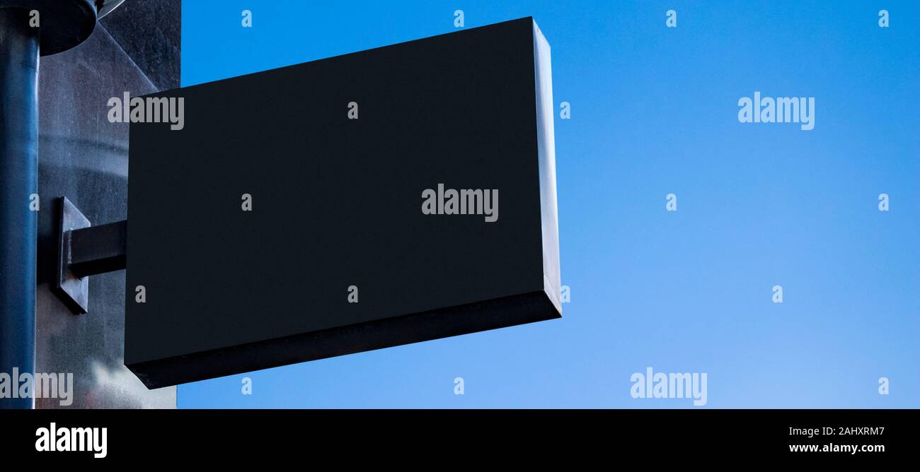Signboard Mockup Advertising Template Empty Frame Copy Space