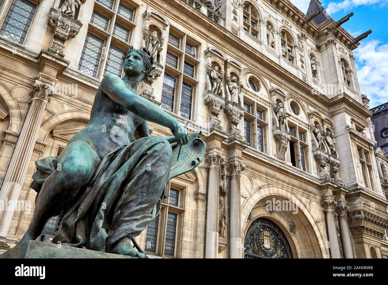 Hôtel de Ville, Paris, France Stock Photo