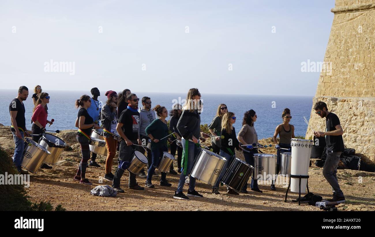 Riviera beach and Golden Bay Malta Stock Photo - Alamy