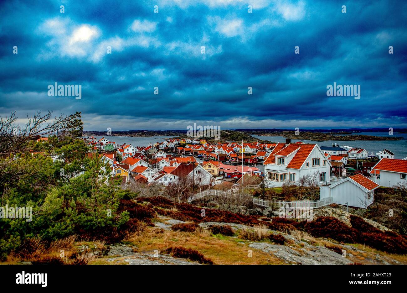 Gullholmen Hamnen village, Sweden Stock Photo Alamy