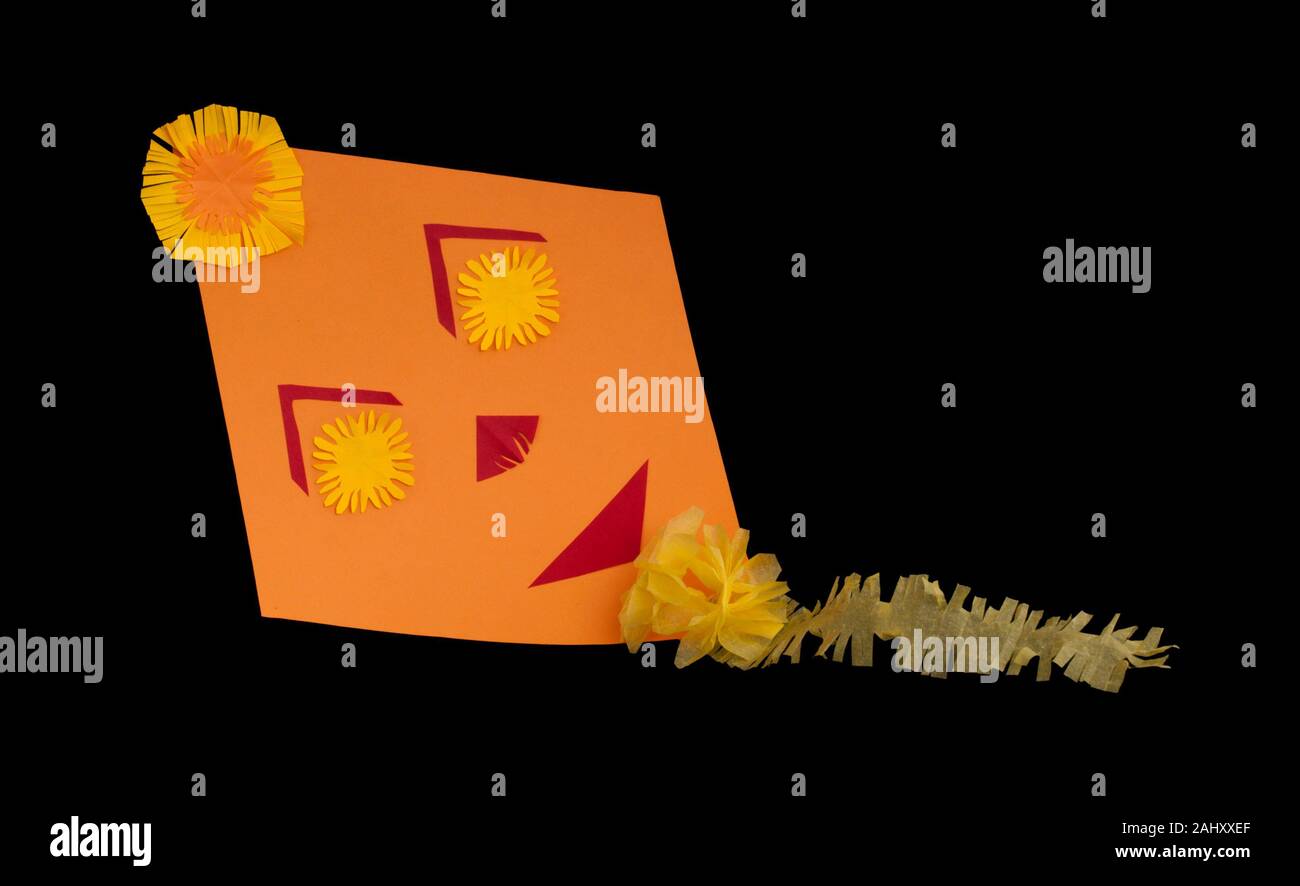 Kite paper made folded origami style Stock Photo Alamy