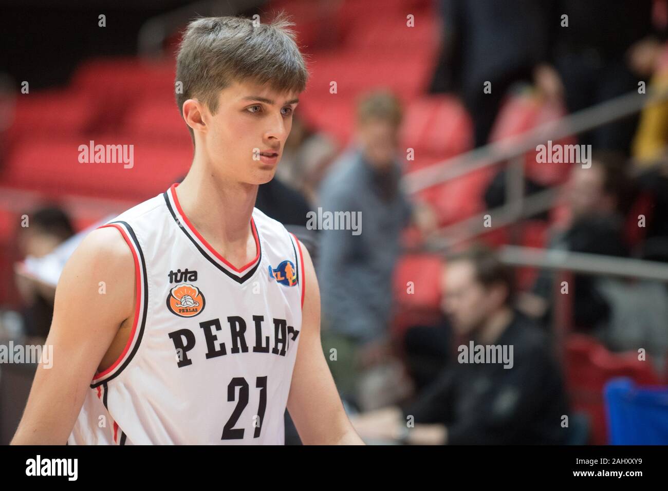Young Lithuanian basketball player Augustas Marciulionis Stock Photo