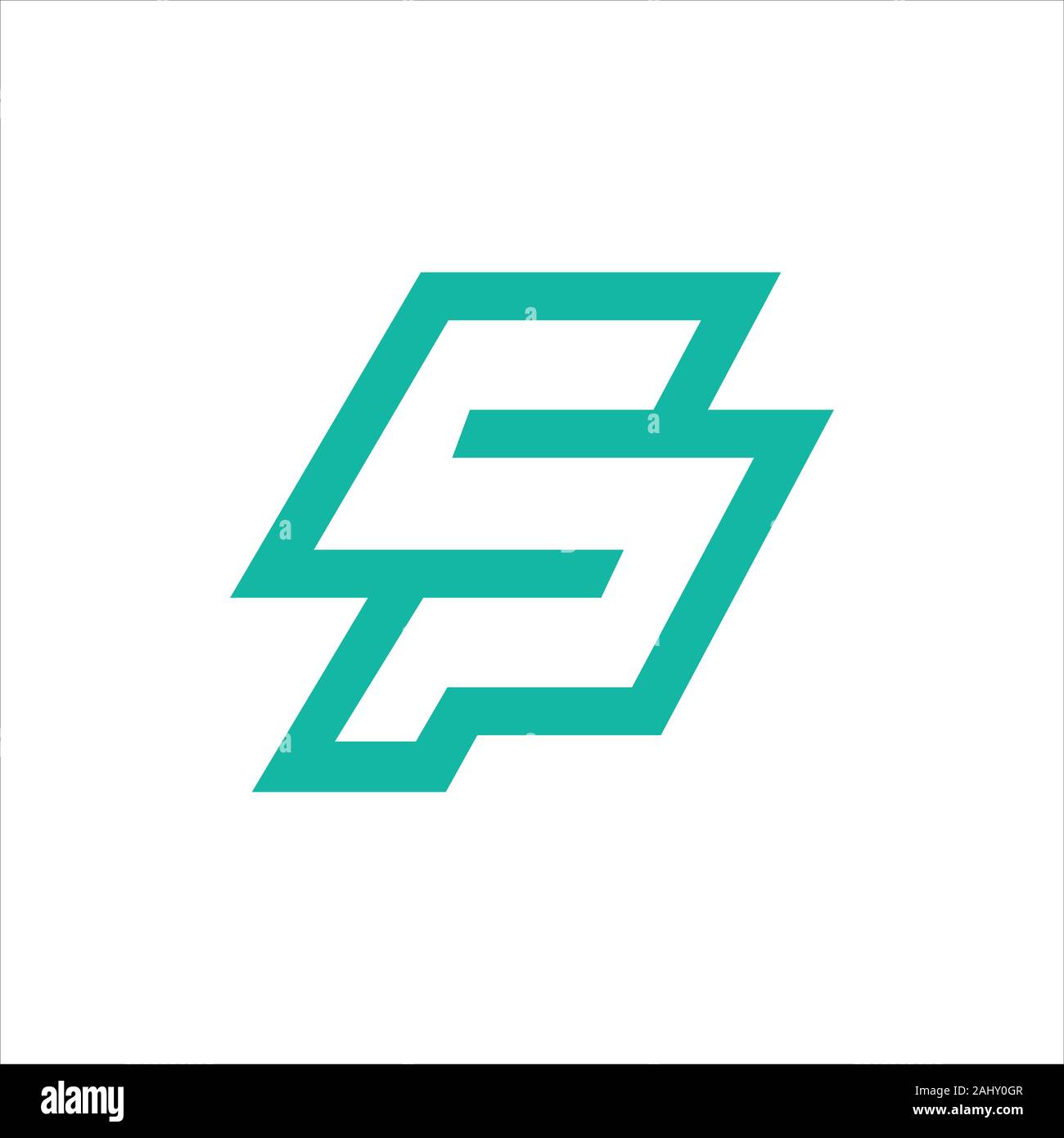 initial letter sp or ps logo vector design Stock Vector