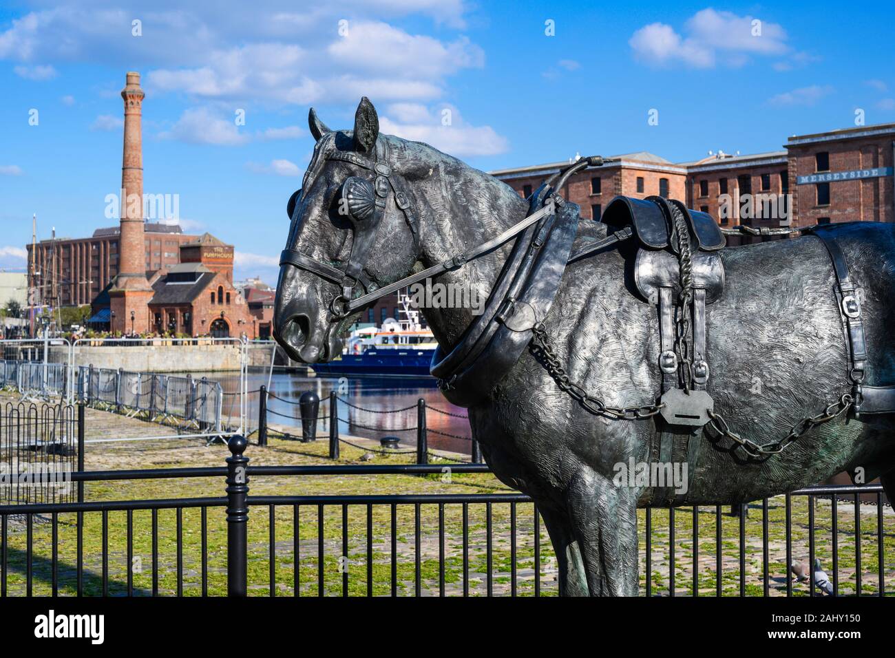 "Waiting", a monument to the working horses of Liverpool's docks
