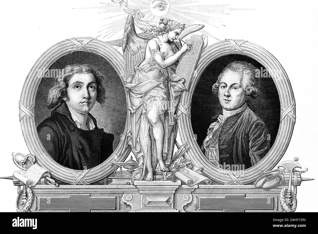 Left MarieJoseph Blaise of Chenier, politician and writer, born 1764