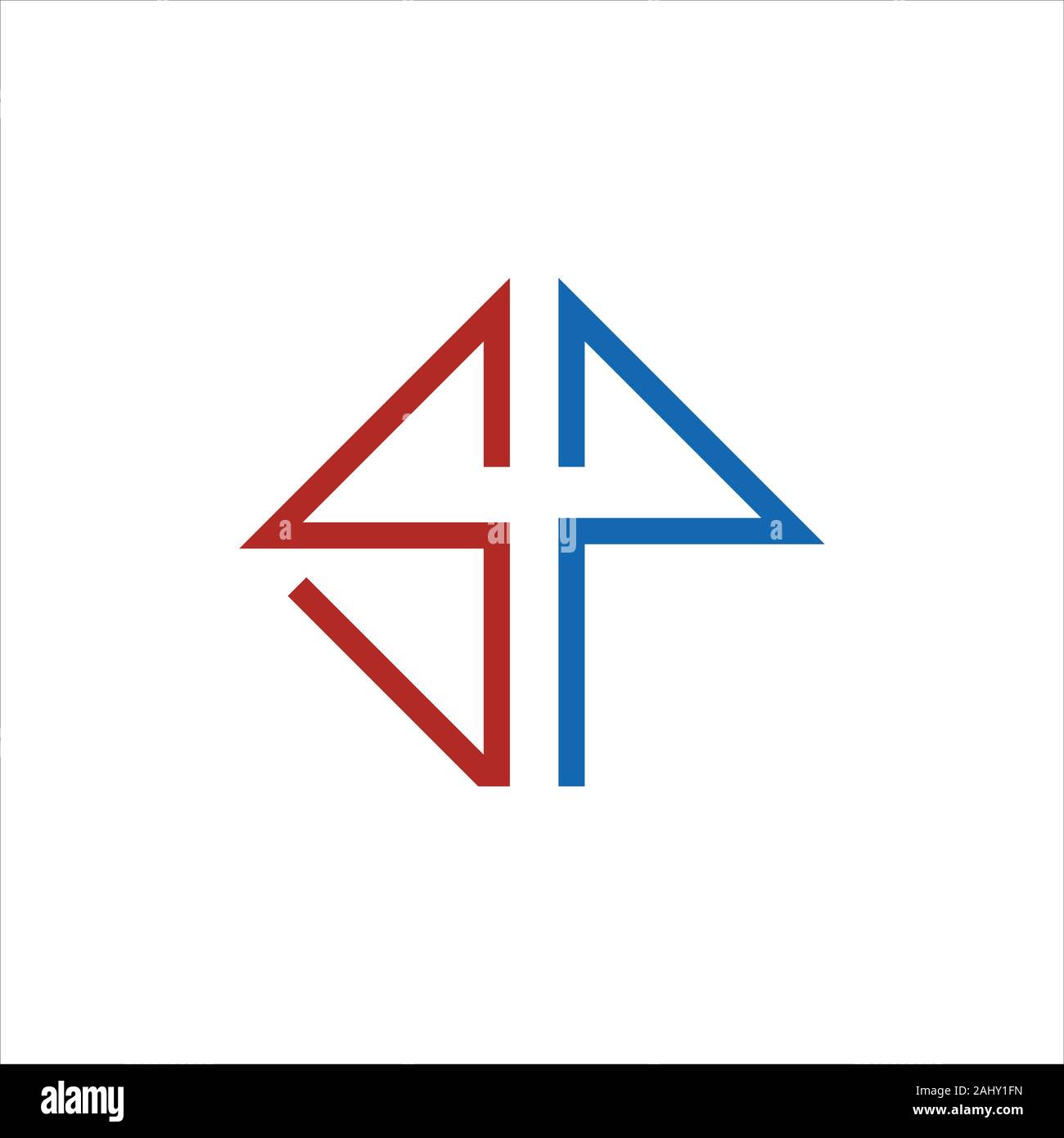 initial letter sp or ps logo vector design Stock Vector