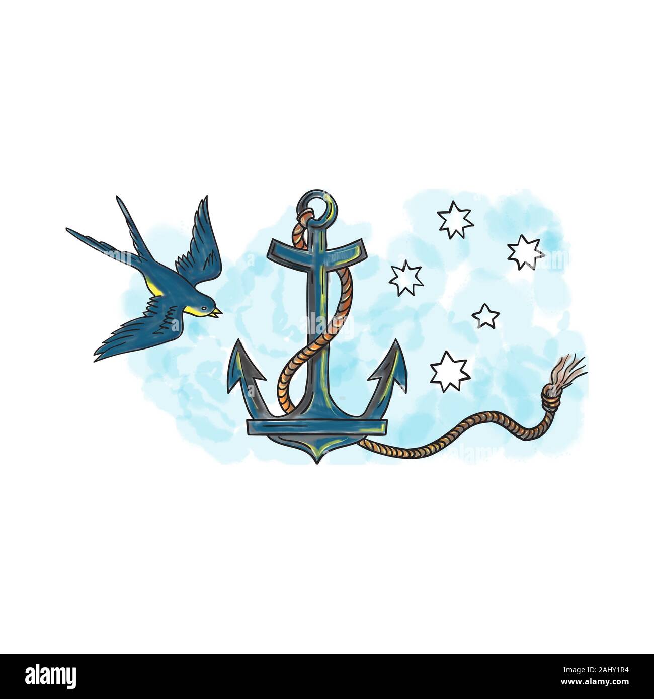 Anchor tattoo Cut Out Stock Images & Pictures - Alamy