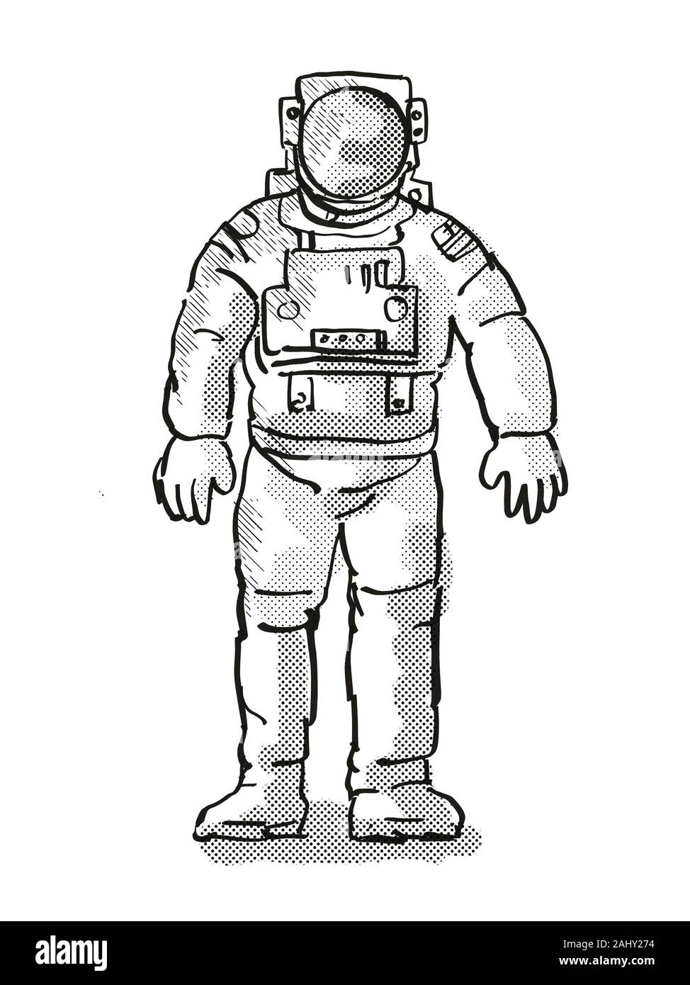 astronaut, standing spaceman isolated on black background Stock Photo -  Alamy