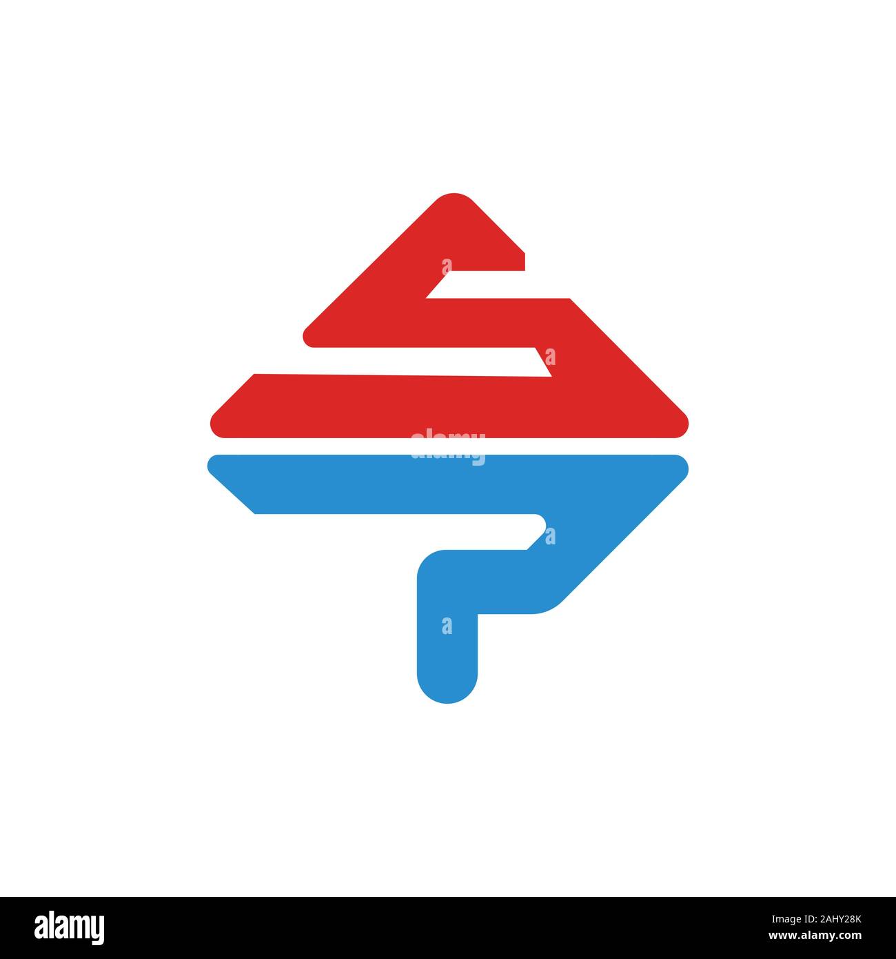 initial letter sp or ps logo vector design Stock Vector
