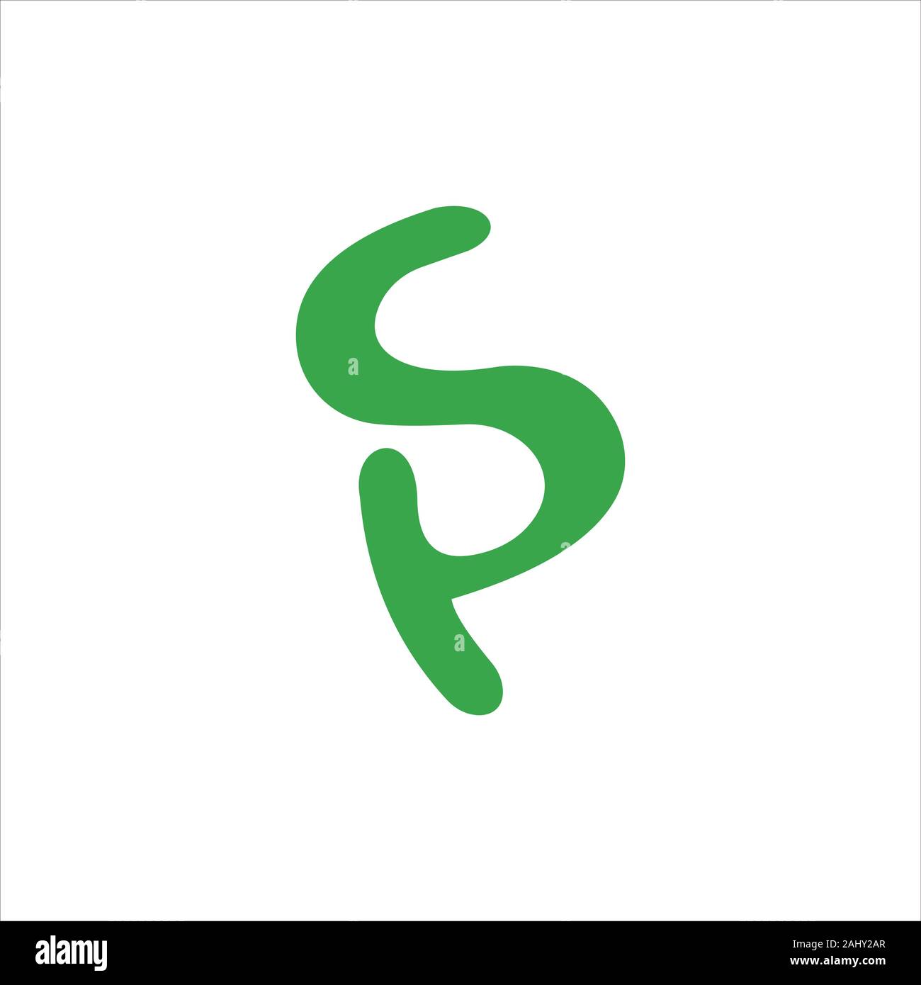 initial letter sp or ps logo vector design Stock Vector