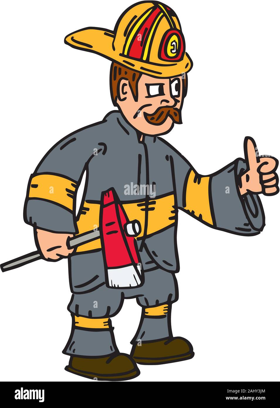 Cartoon firefighter hi-res stock photography and images - Alamy