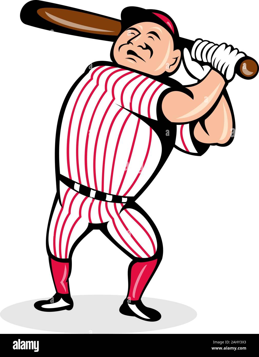 Cute Cartoon Baseball Player Stock Illustration - Download Image