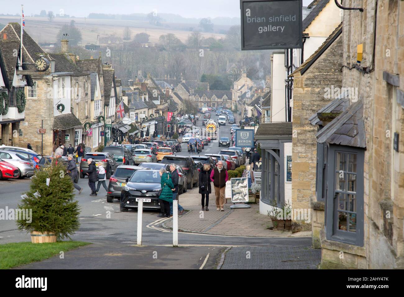 Burford High Street; Oxfordshire; England; UK Stock Photo Alamy