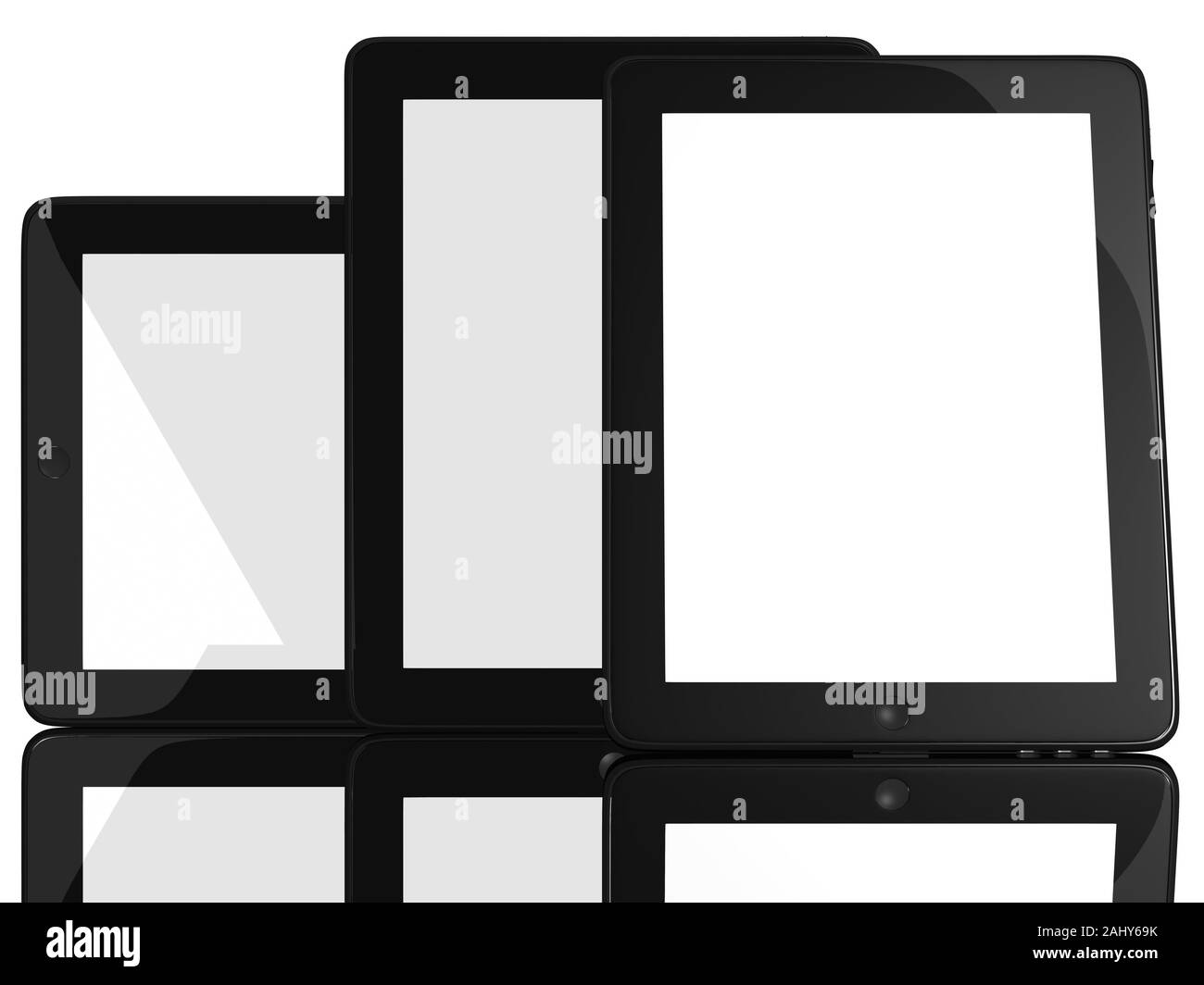 Group of Tablet Computers isolated on white Stock Photo Alamy