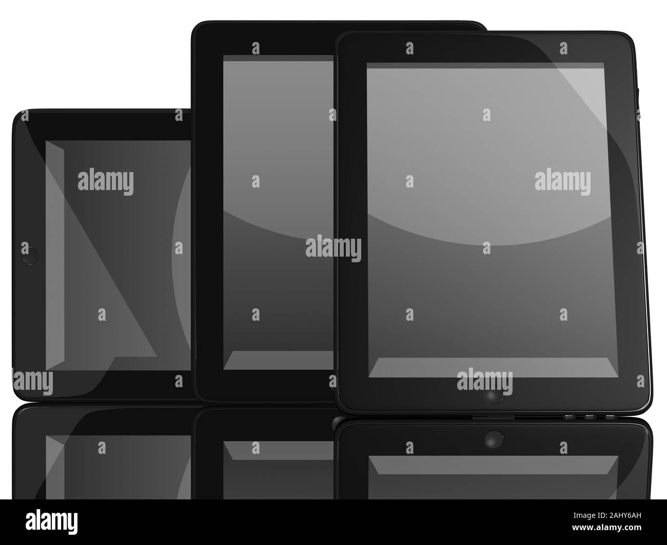 Group of Tablet Computers isolated on white Stock Photo Alamy