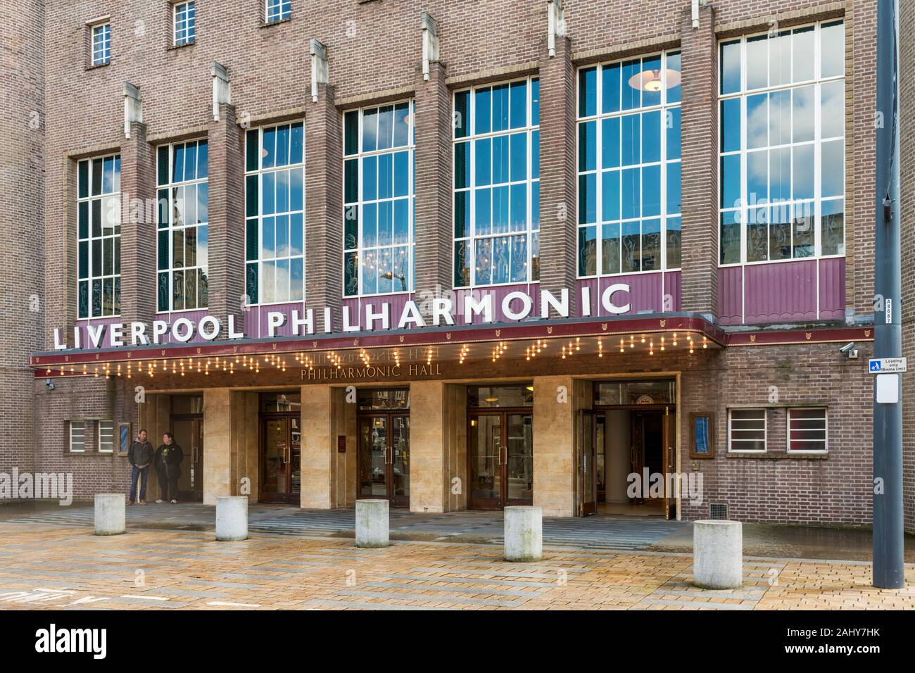 Liverpool Philharmonic Hall (1939), in Hope Street, is home to the Royal Liverpool Philharmonic Society, Liverpool, England, UK. Stock Photo