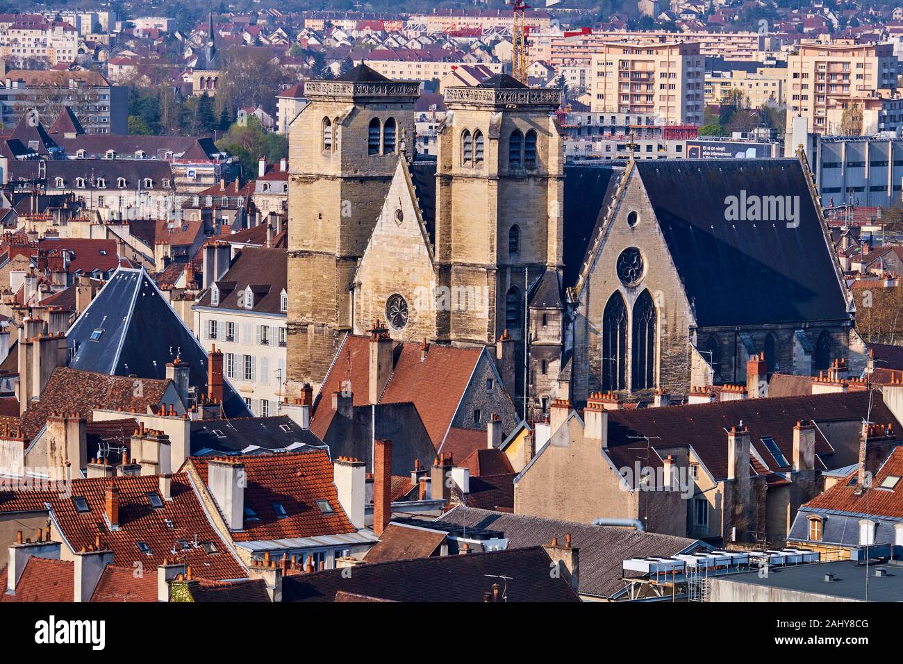 France, Burgundy, Côte-d'Or, Dijon, Unesco world heritage site, St Jean church, Burgundy theatre Stock Photo