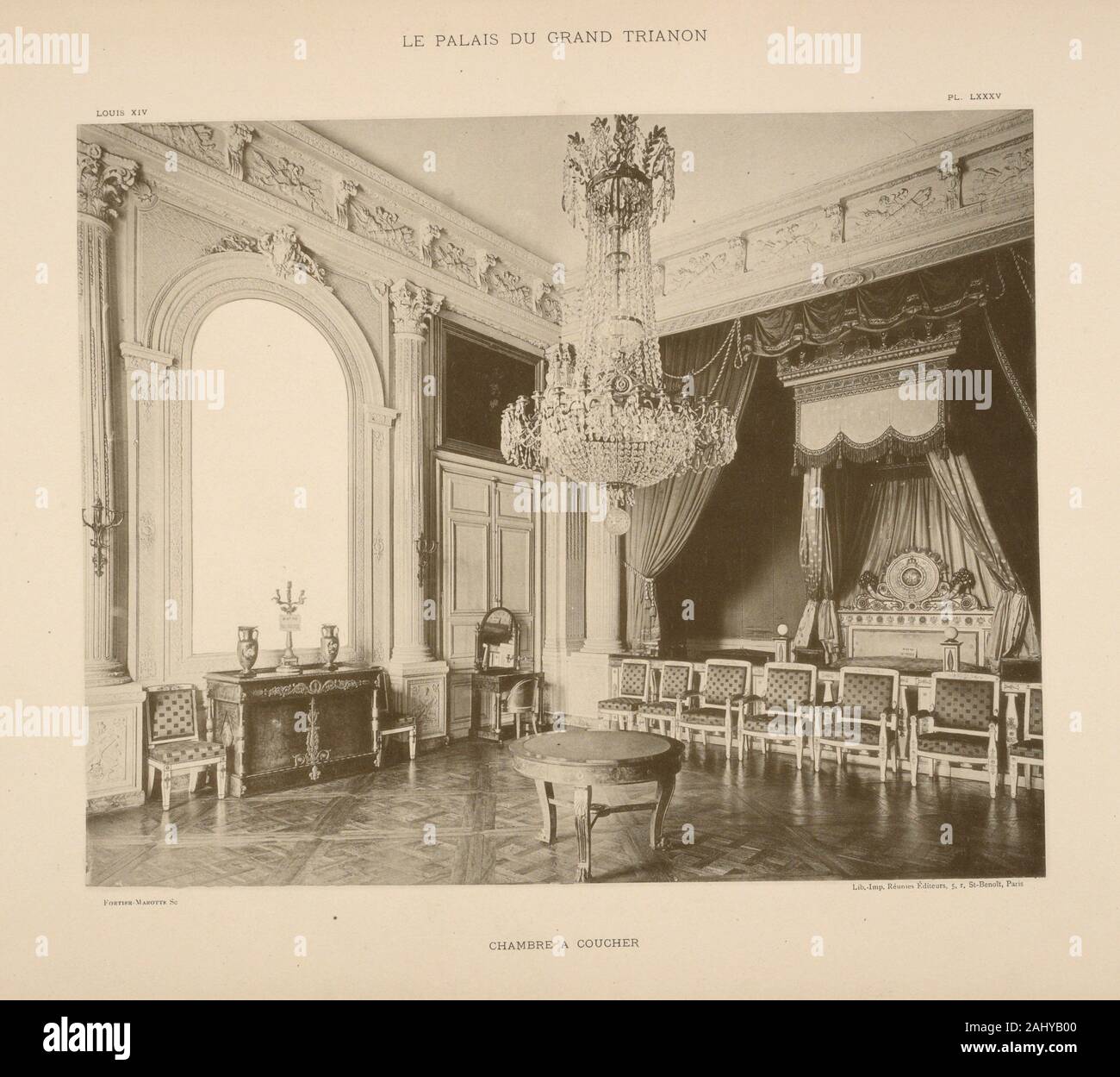Versailles, Palais du Grand Trianon, Chambre de Louis Philippe, Vintage  silver print, ca.1900, stéréo by Photographie originale / Original  photograph: (1900) Photograph