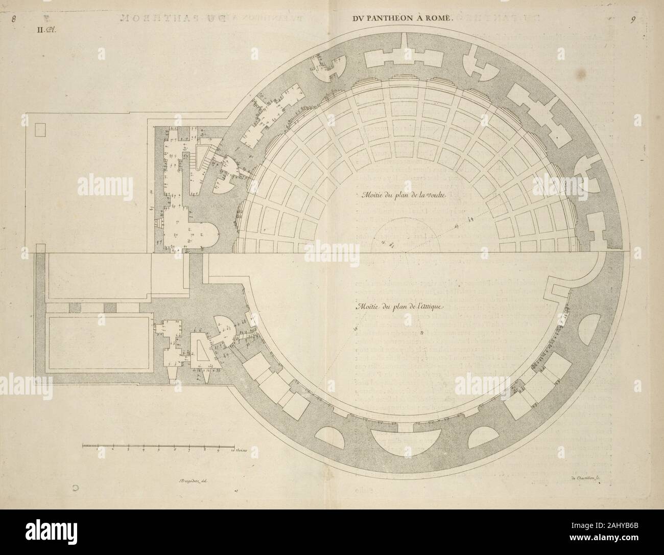 Af Gud Nedrustning sandwich From the Pantheon to Rome; half of the volute plane; half of the Attic plan  Additional title: From the Pantheon in Rome; half of the plane of the Stock  Photo - Alamy