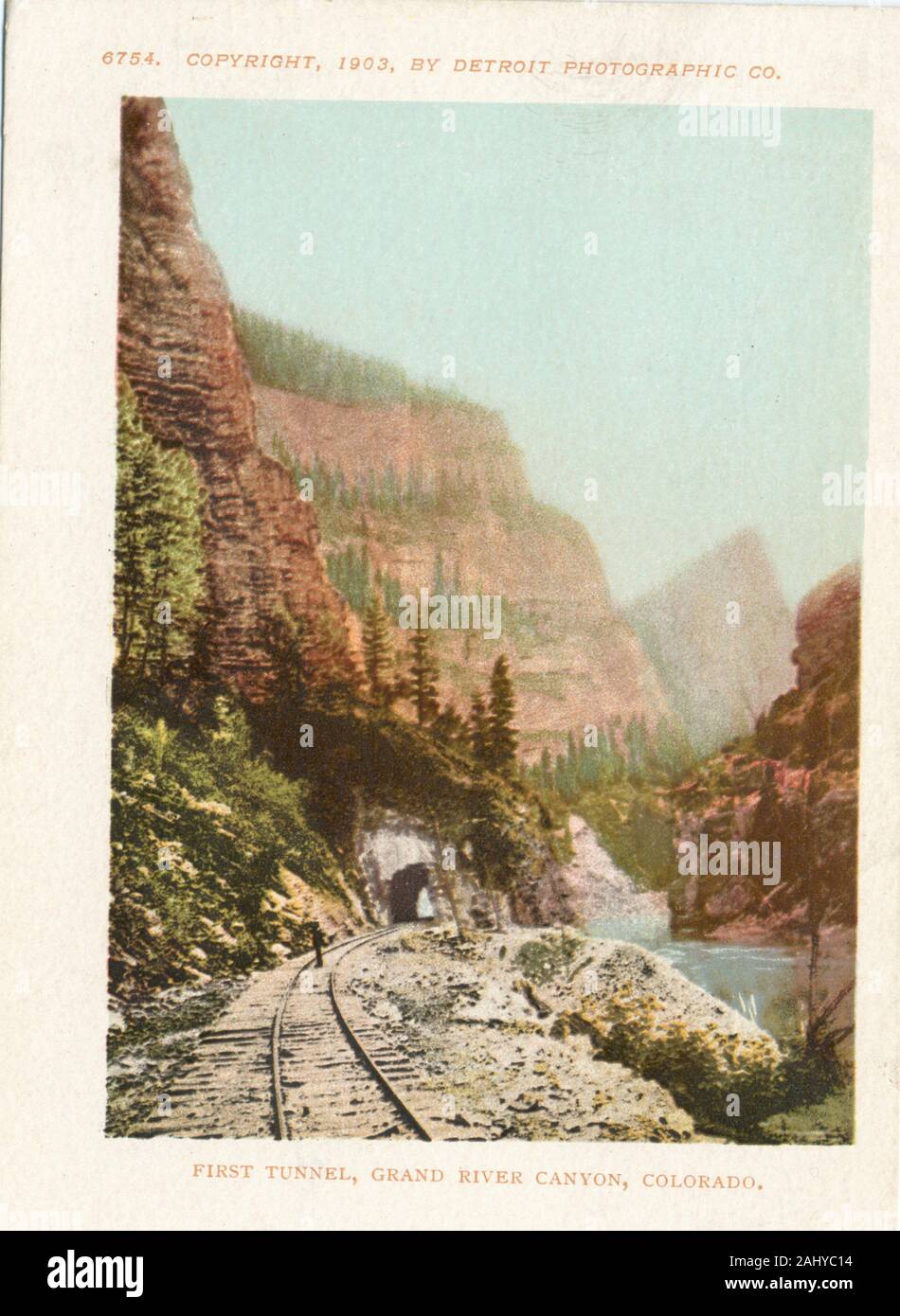 First Tunnel, Grand River Canyon, Colorado. Detroit Publishing Company