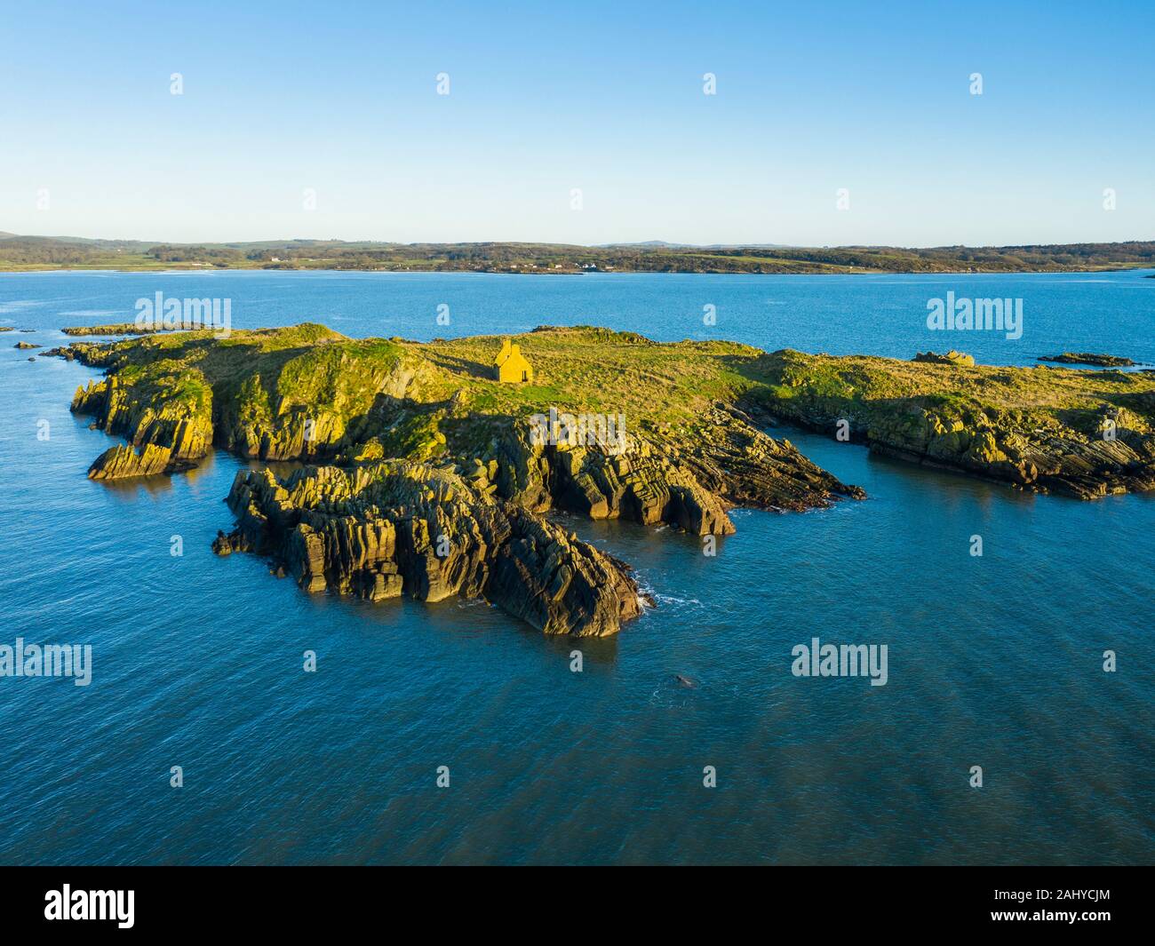 Aerial view of the Murray Isles, near Carrick, Solway Firth, Dumfries & Galloway, Scotland Stock Photo