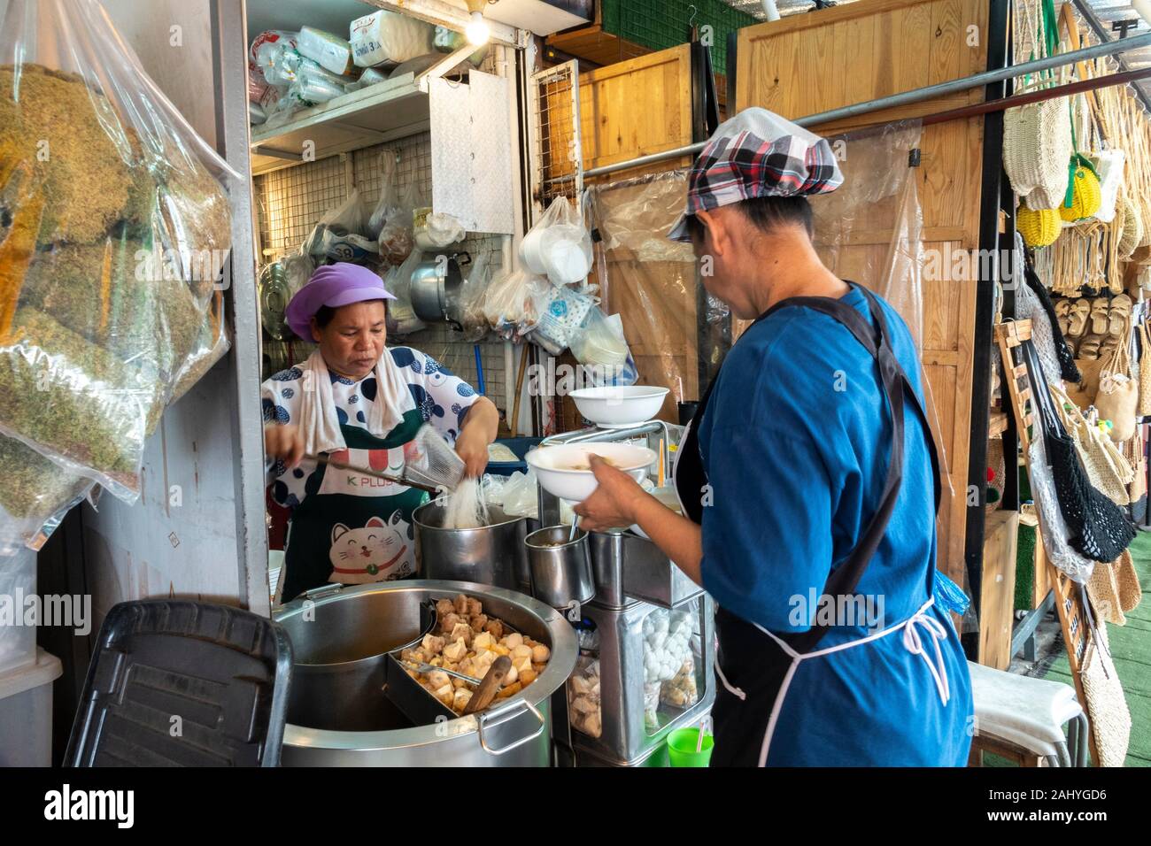 Noodle and rice noodle soup, Chatuchak weekend market, Bangkok