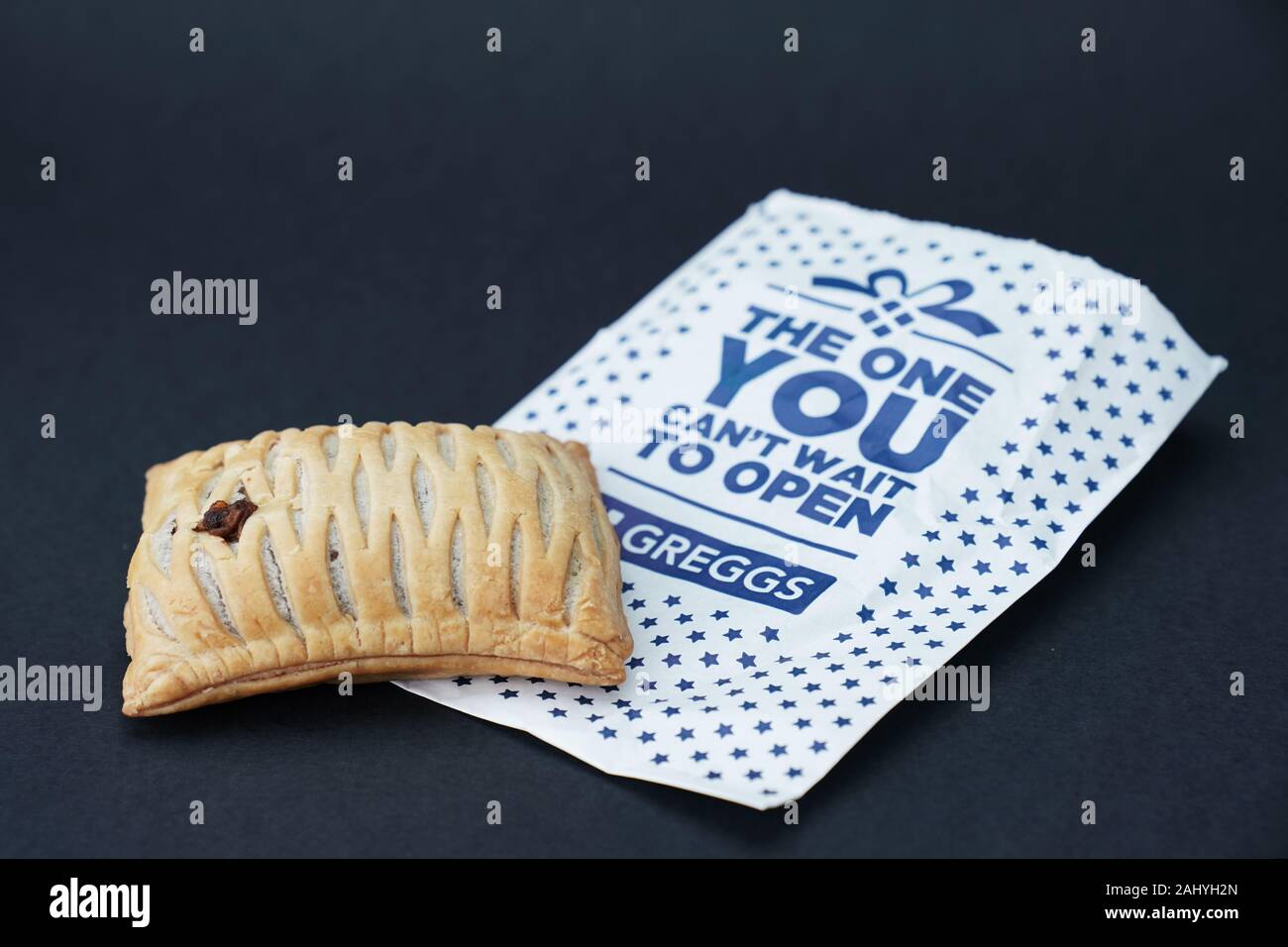 Greggs' new vegan steak bake, filled with pieces of meat substitute