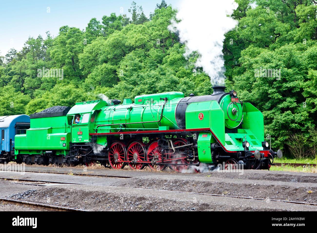 czech republic - historic steam locomotives Stock Photo