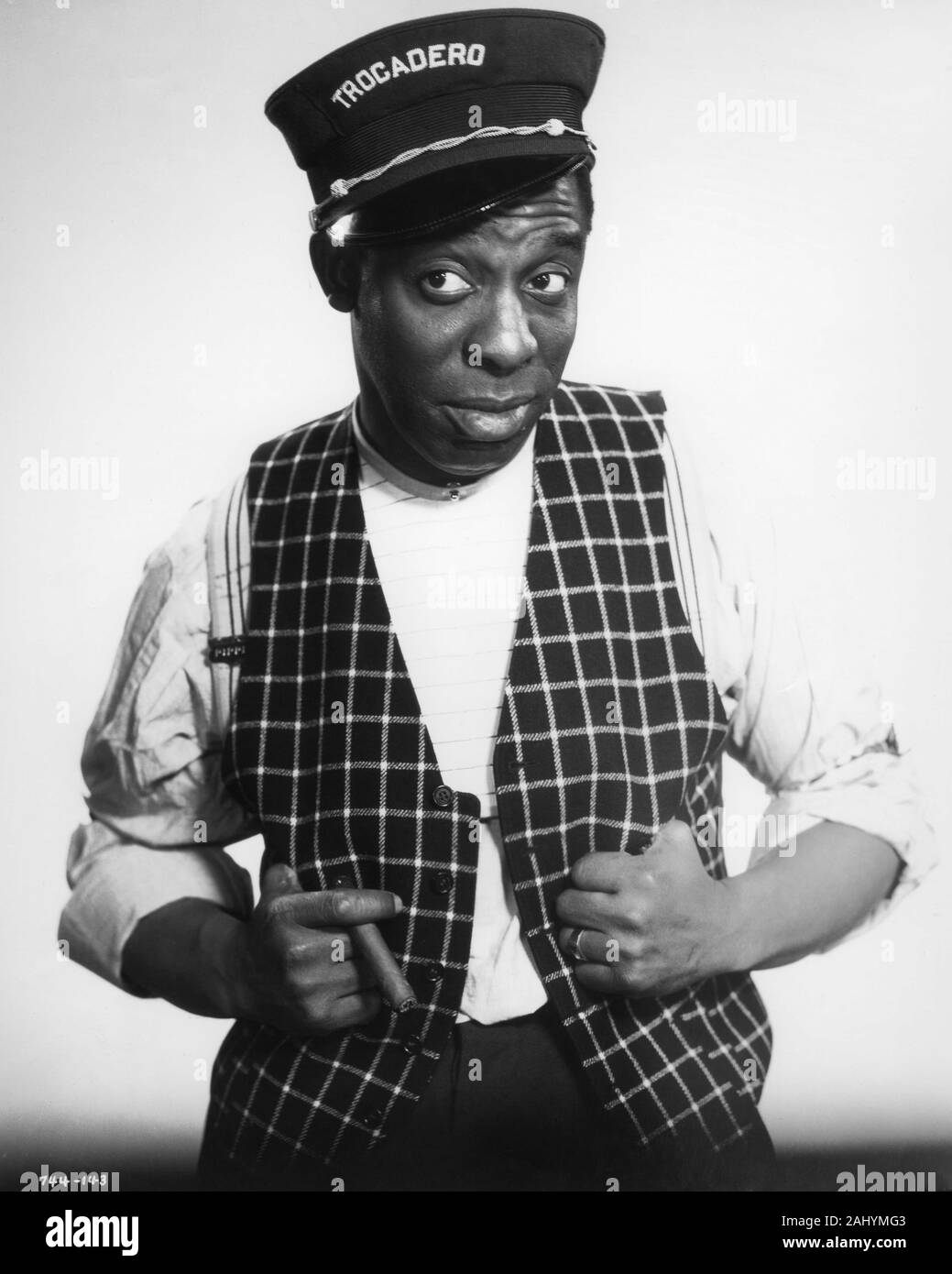 CLARENCE MUSE Portrait as Janitor in SHOW BOAT 1936 director JAMES WHALE novel Edna Ferber music JEROME KERN lyrics OSCAR HAMMERSTEIN II Universal Pictures Stock Photo