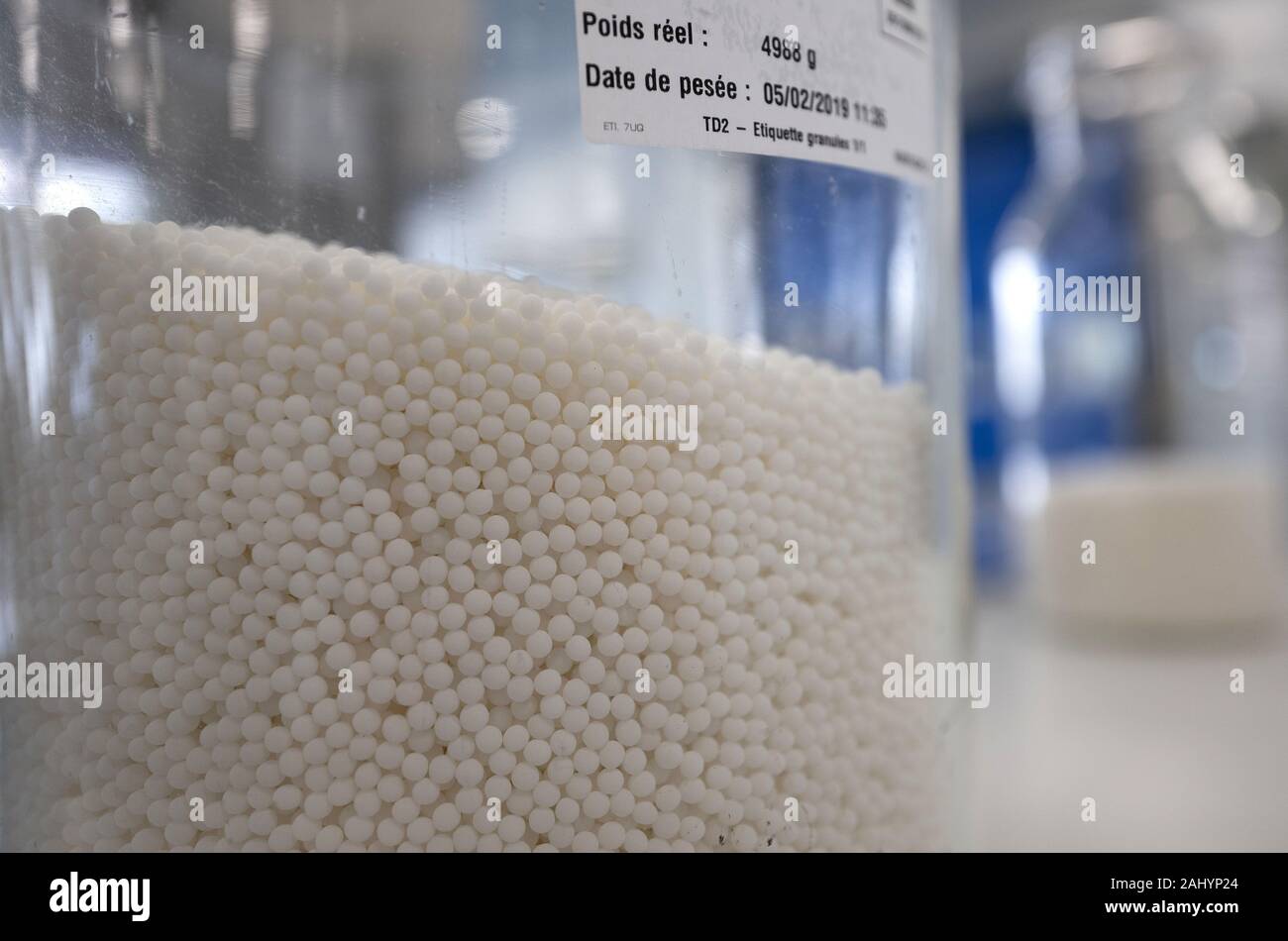 Messimy Central Eastern France 19 02 05 Boiron Factory Boiron Production Workshop Homeopathic Preparations Granules Stock Photo Alamy