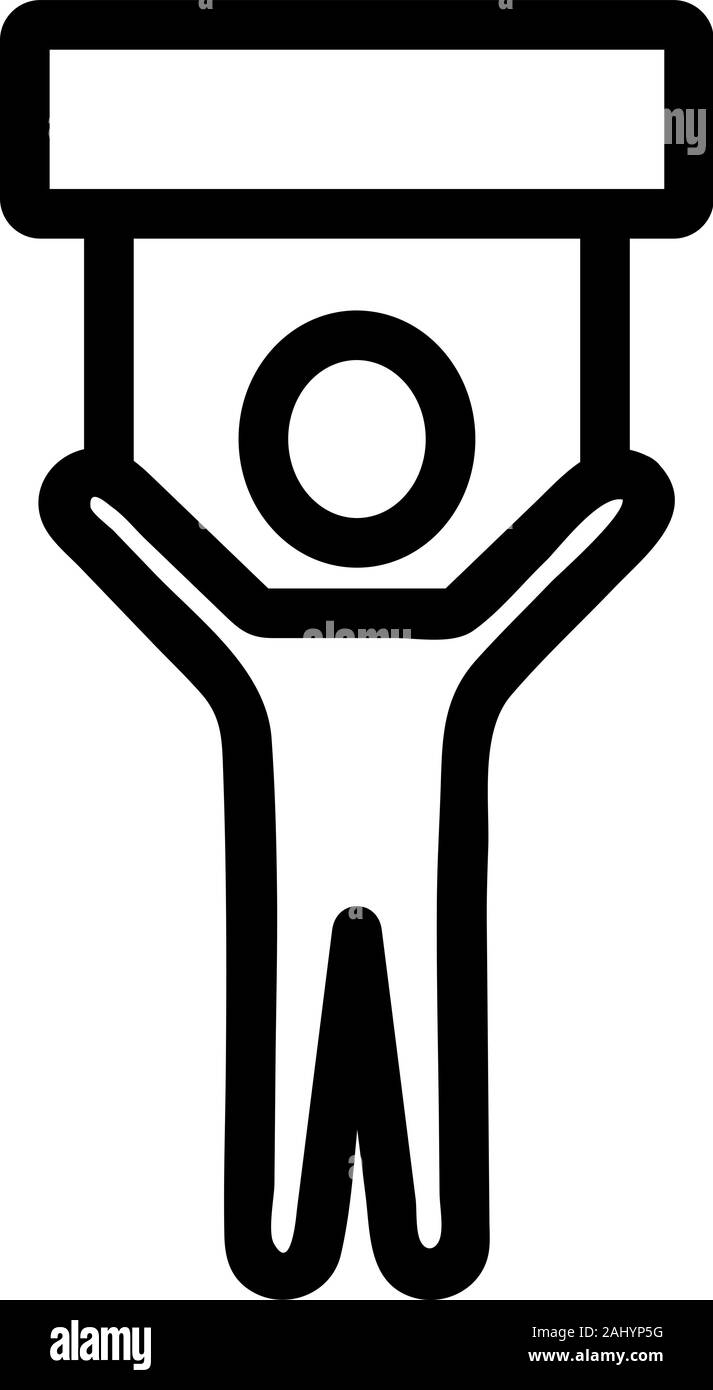 participation in the rally icon vector. Isolated contour symbol ...