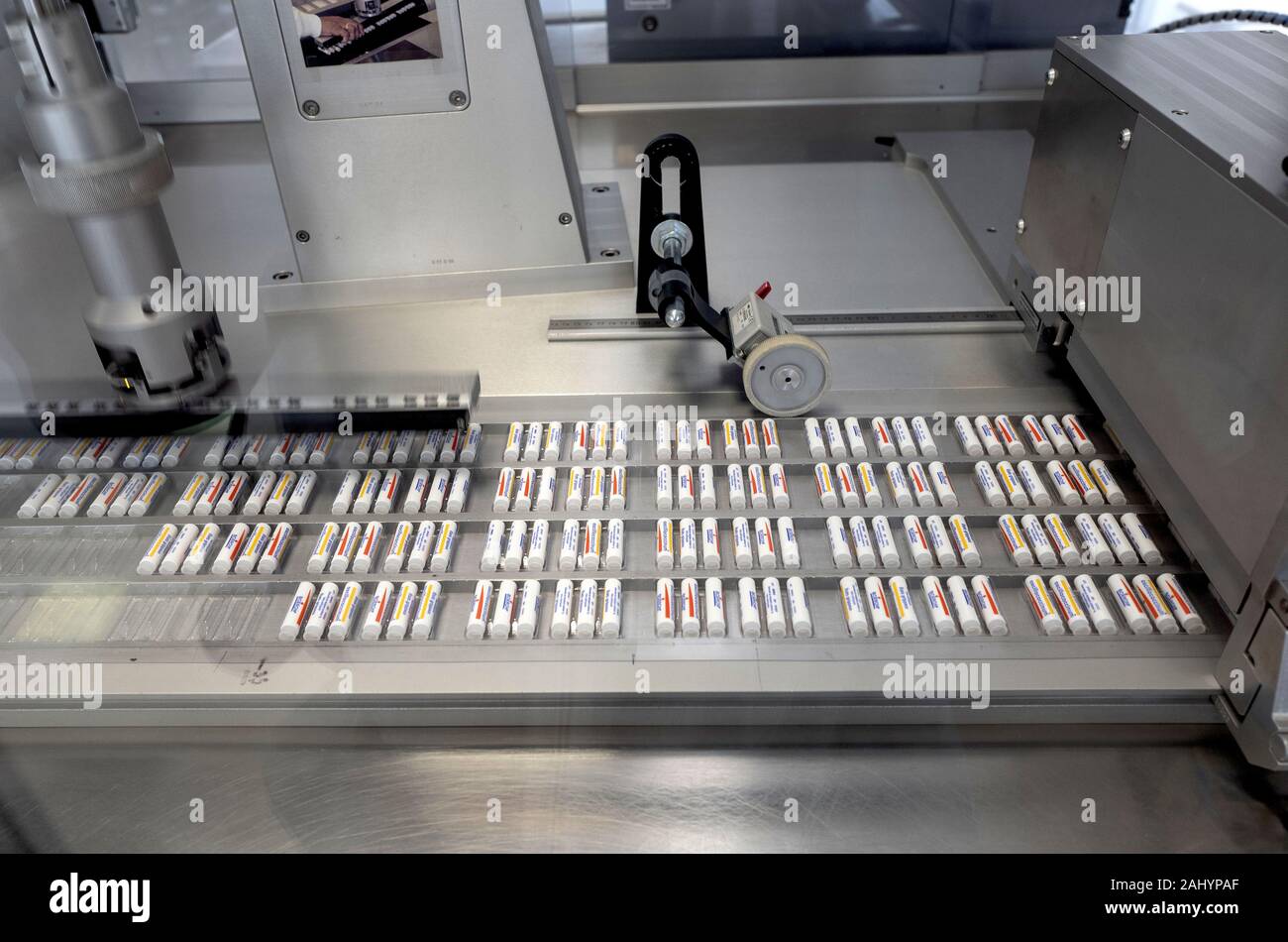 Messimy Central Eastern France 19 02 05 Boiron Factory Production Line Homeopathic Preparation Tubes From The Boiron Laboratories Stock Photo Alamy