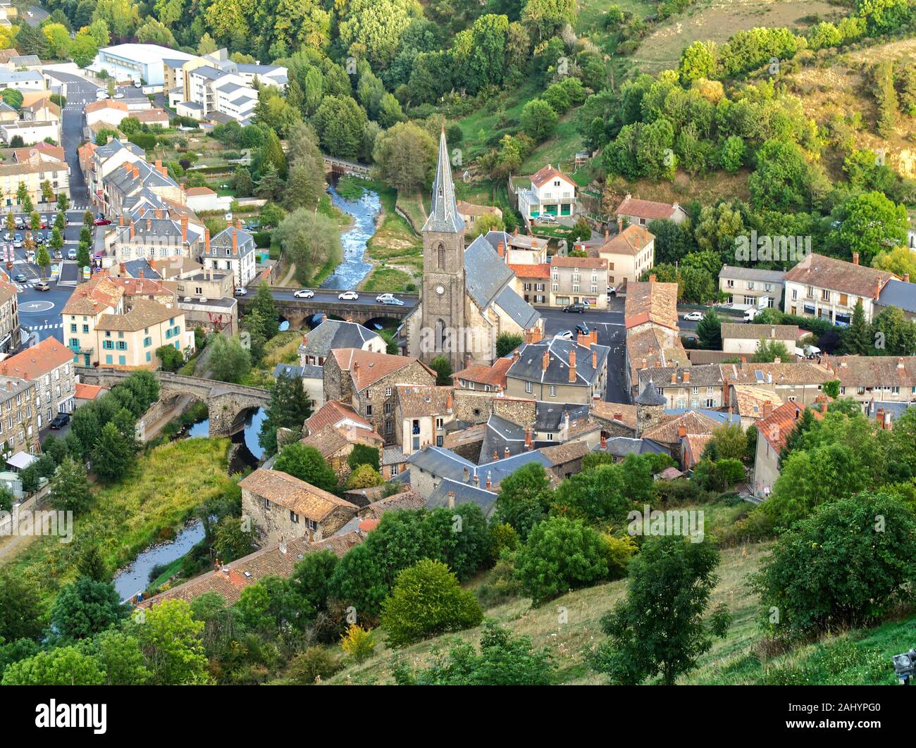 lower city with Eglise SainteChristine viewed from upper city, Saint