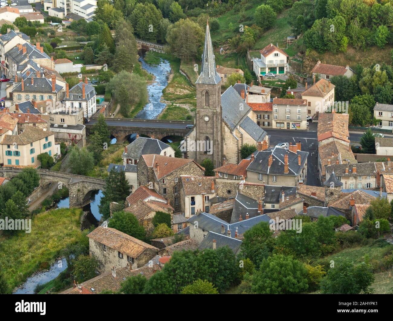 lower city with Eglise SainteChristine viewed from upper city, Saint