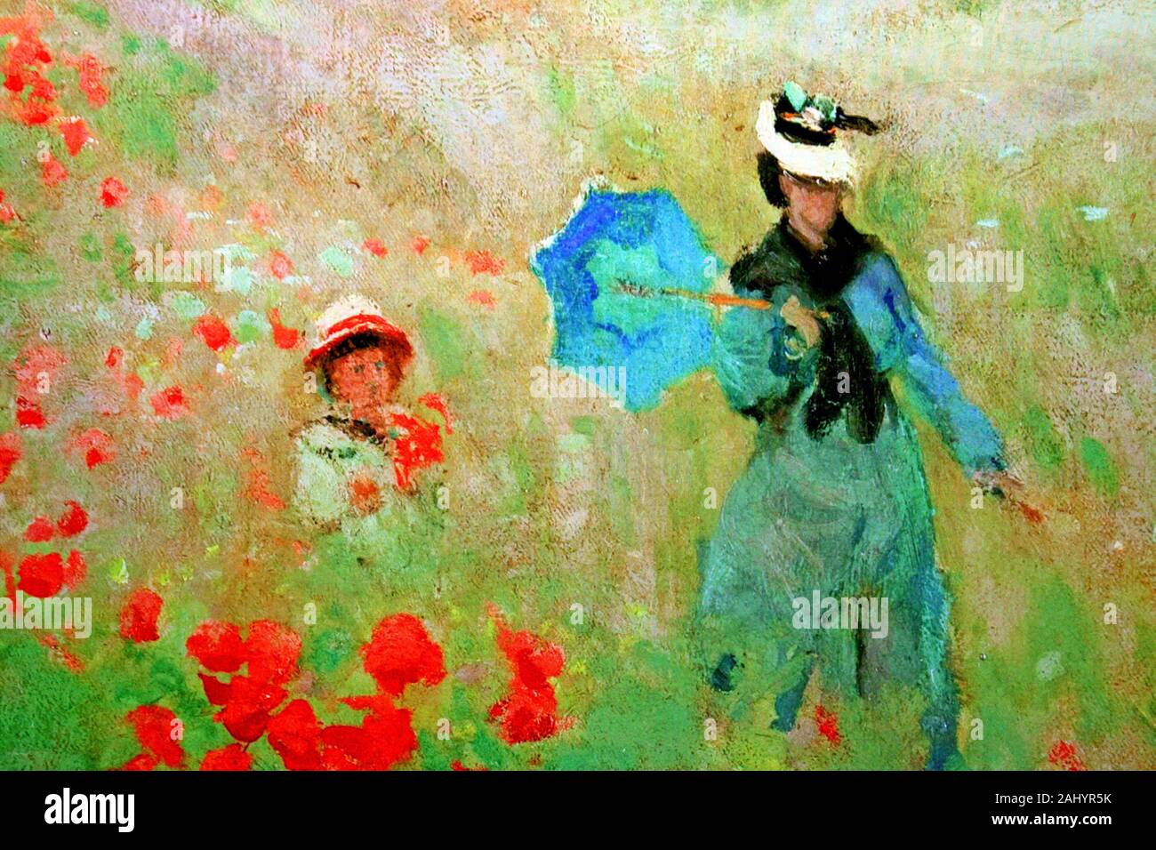 #56771 80x60cm Claude Monet-Poppies 1873 Poster Canvas Print