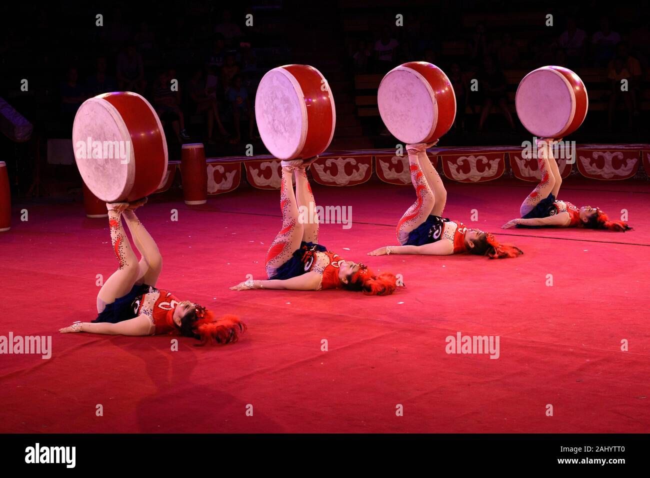 Lao National Circus, Vientiane city, Laos, South East Asia. Stock Photo